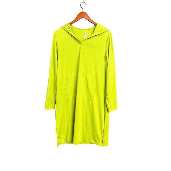 Mofiz Dresses & Skirts - Mofiz Women Size M Lime Green Hooded Long Sleeve Golf Dress
